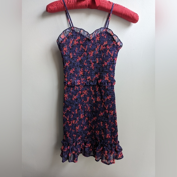 🎉 HP🎉 NWT...Aqua *LIMITED EDITION* Floral Smocked Sundress Size Girls M - Picture 8 of 11